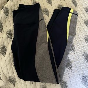 Lululemon Navy Full Length Leggings with Side Detail
